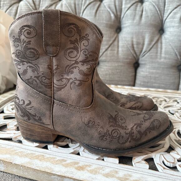 Roper Short Western Cowboy Boots Women’s 10 - Picture 2 of 9